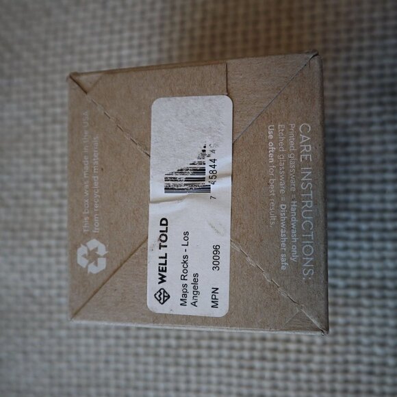 NWT Well Told 11oz Los Angeles Map Glass - Picture 5 of 5